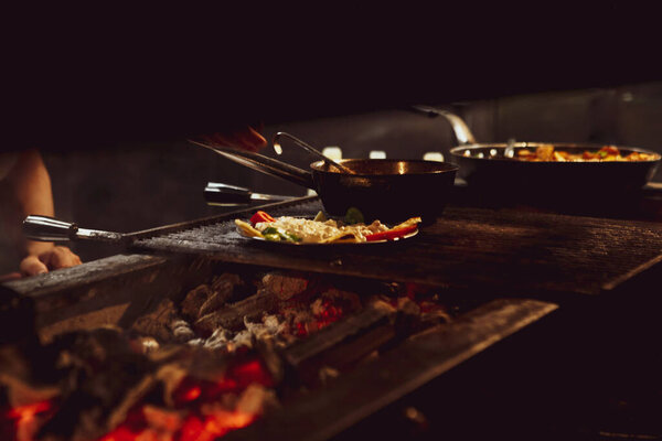 Meat Saute Turkish Et sote with Hair Pie Meat - Sac Tava - Sac Kavurma