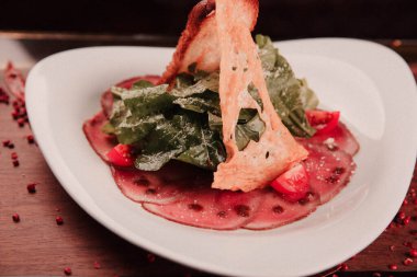 Biraz sebzeli somon pişirdim.