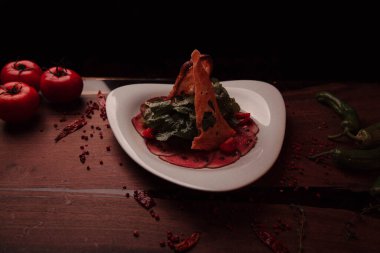 Biraz sebzeli somon pişirdim.