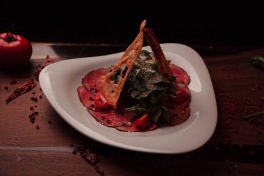 Biraz sebzeli somon pişirdim.