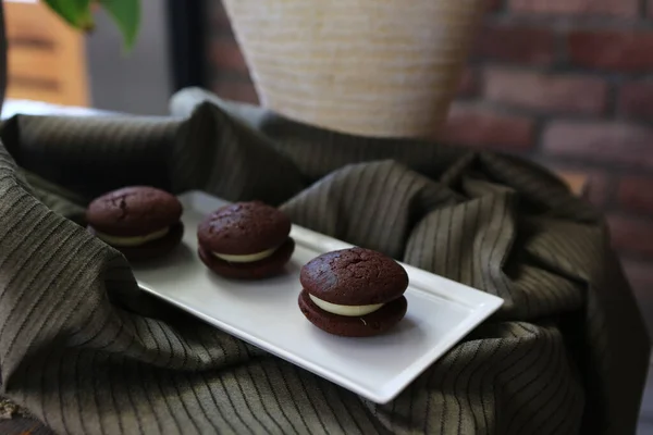 Copa Café Filtro Con Deliciosas Galletas — Foto de Stock