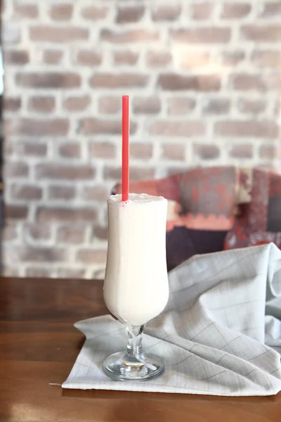 Iced Coffee Milk Iced Coffee Latte Woman Holding Glass Cup — Stockfoto