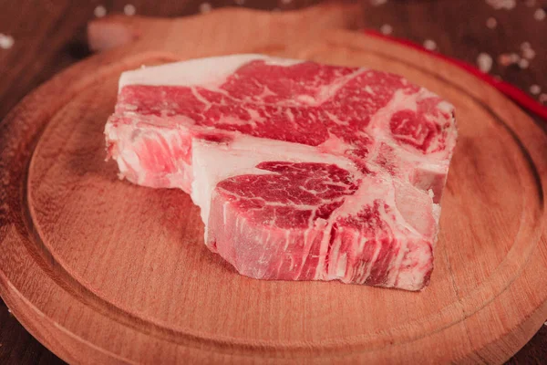 Pedazo Grande Carne Cerdo Crudo Listo Para Cocinar —  Fotos de Stock