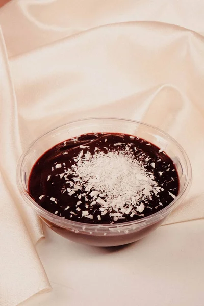 Masada Lezzetli Çikolatalı Puding — Stok fotoğraf