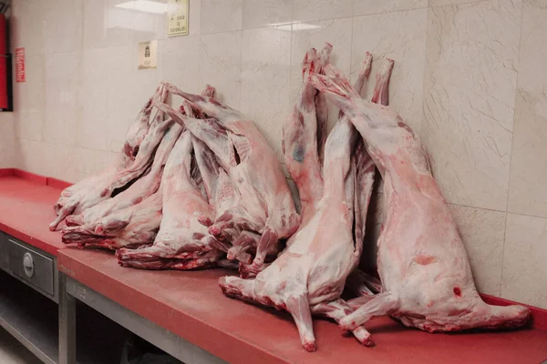 Carne Cruda Cerdo Grande Cocina — Foto de Stock
