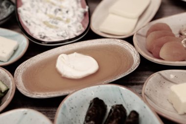  Geleneksel Türk ve Yunan yemek meze masası