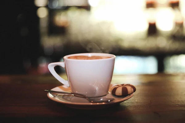 Filiżankę Kawy Stole — Zdjęcie stockowe