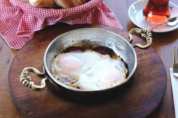 Delicioso Ovo Mexido Mesa — Fotografia de Stock