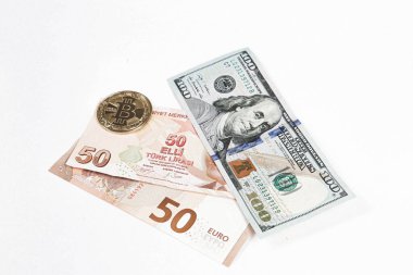 Multi Euro Nakit ve Bozuk Para, farklı türde yeni nesil banknotlar, bitcoin, Türk lirası