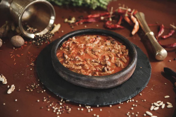 Deliciosa Harina Carne Sobre Mesa — Foto de Stock