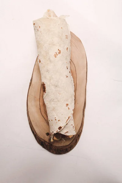 Herkullinen Liha Durum Turkkilainen Kebap Voileipäkääre — kuvapankkivalokuva
