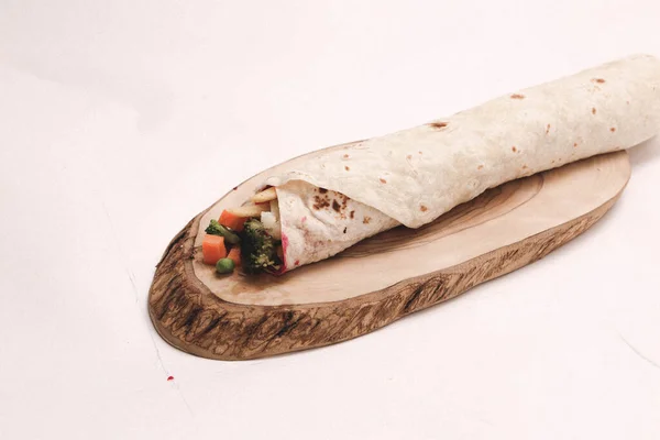 Delikat Kött Durum Turkisk Kebap Smörgås Wrap — Stockfoto