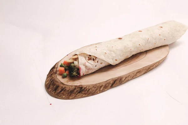 Delikat Kött Durum Turkisk Kebap Smörgås Wrap — Stockfoto