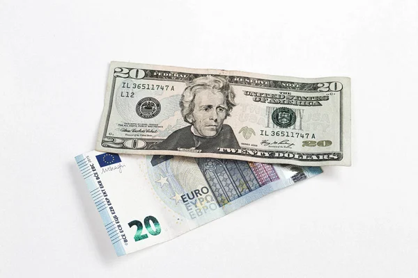 Nam Pieniądze Banknot Dolar Euro — Zdjęcie stockowe