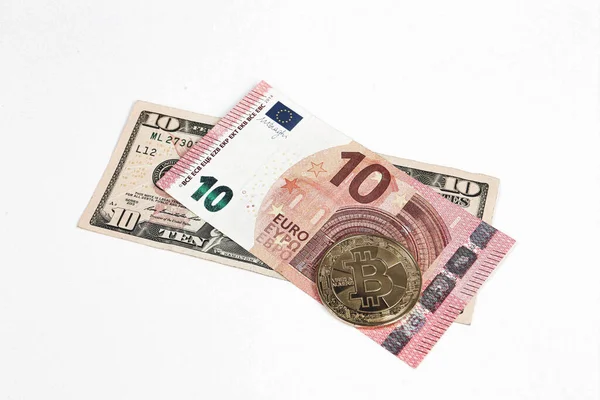 Billets Lire Turque Dollars Américains Euros — Photo