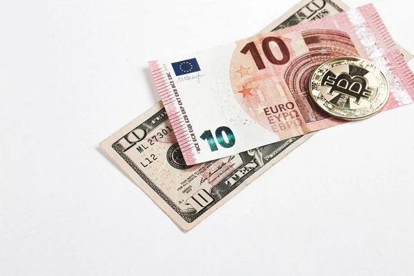 Banconote Lira Turca Dollari Usa Euro — Foto Stock