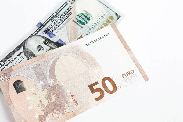 Ons Dollar Euro Bankbiljetten Geld — Stockfoto