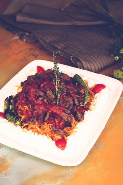 Masada nefis et yemeği. 