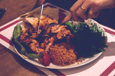 Masada nefis et yemeği. 