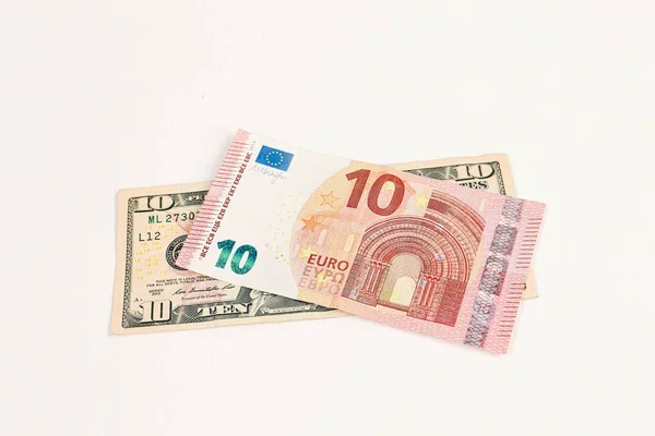 Monnaie Dollars Américains Euros — Photo