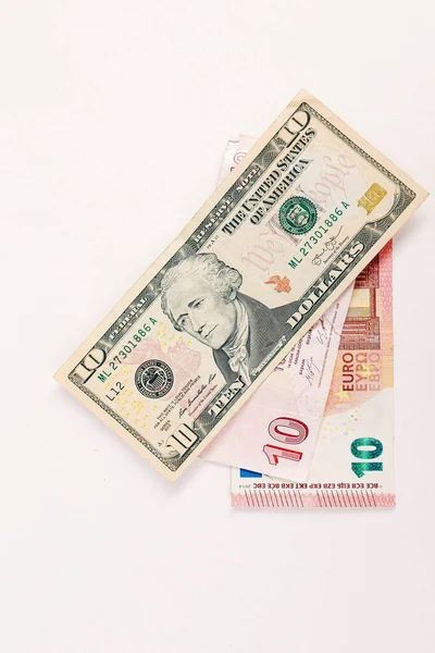Notas Lira Turcas Dólares Americanos Euros — Fotografia de Stock