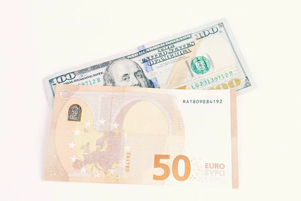 Dinero Dólares Billetes Euros —  Fotos de Stock