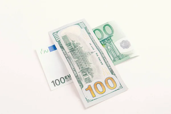 Monnaie Dollars Américains Euros — Photo