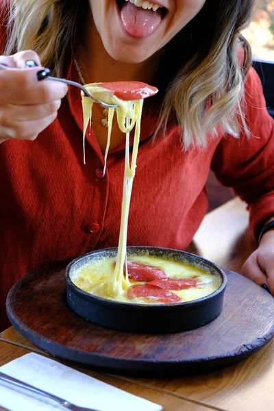 Muhlama Corn Porridge Cheese — Stock Photo, Image