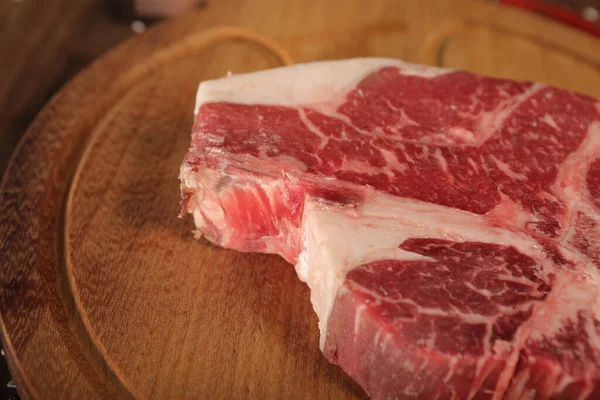 Pedazo Grande Carne Cerdo Crudo Listo Para Cocinar —  Fotos de Stock