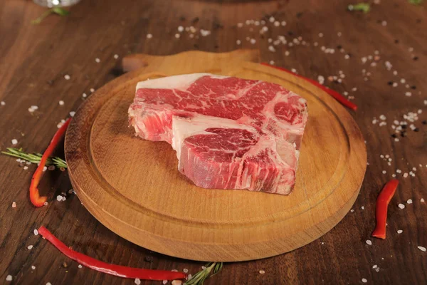 Grosso Pezzo Carne Cruda Maiale Pronto Cottura — Foto Stock