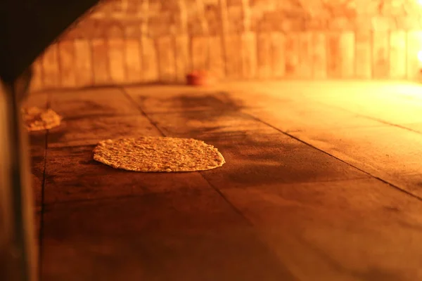 Restaurante Pita Pão Pide Cozinhar Forno Fogão Imagem Conceito Padaria — Fotografia de Stock