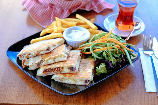 Turkish Bazlama Toast Flat Baked Bread Toasted — Stock Photo, Image