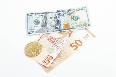 Multi Euro Nakit ve Bozuk Para, farklı türde yeni nesil banknotlar, bitcoin, Türk lirası