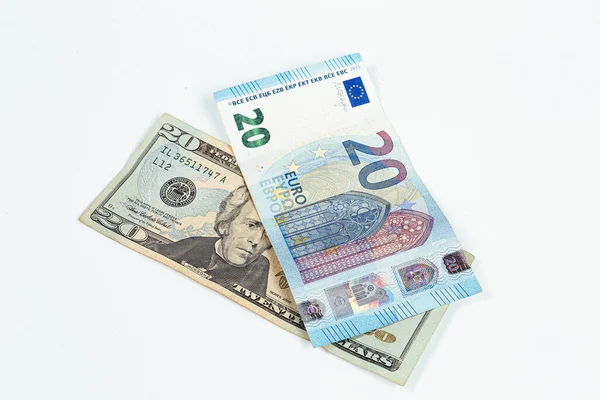 Денежные Средства Долларах Сша Евро — стоковое фото
