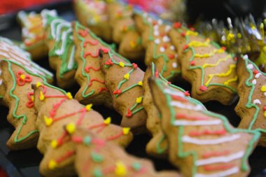 Bir grup çeşit kurabiye. Çikolata parçacıklı, yulaflı, kuru üzümlü, beyaz çikolatalı.