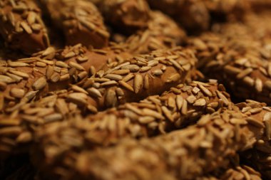 Bir grup çeşit kurabiye. Çikolata parçacıklı, yulaflı, kuru üzümlü, beyaz çikolatalı.