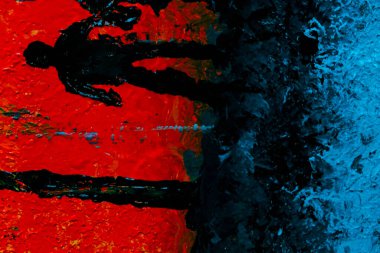 acrylic and oil background Abstract painted brush strokes texture background