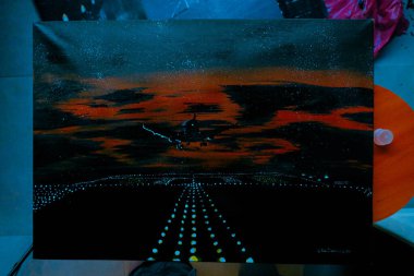 acrylic and oil background Abstract painted brush strokes texture background