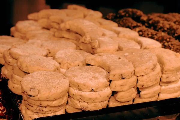 Grupo Galletas Surtidas Chip Chocolate Pasas Avena Chocolate Blanco — Foto de Stock