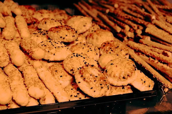 Grupo Galletas Surtidas Chip Chocolate Pasas Avena Chocolate Blanco — Foto de Stock