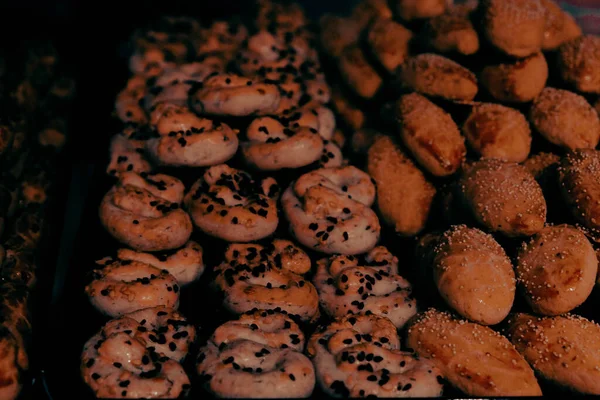 Grupo Galletas Surtidas Chip Chocolate Pasas Avena Chocolate Blanco — Foto de Stock