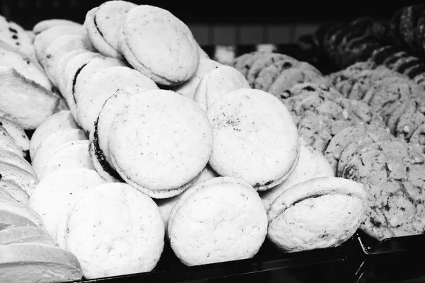 Groep Van Diverse Koekjes Chocolade Havermout Rozijnen Witte Chocolade — Stockfoto