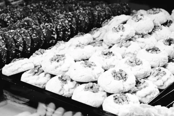 Grupo Cookies Variados Chip Chocolate Passas Aveia Chocolate Branco — Fotografia de Stock