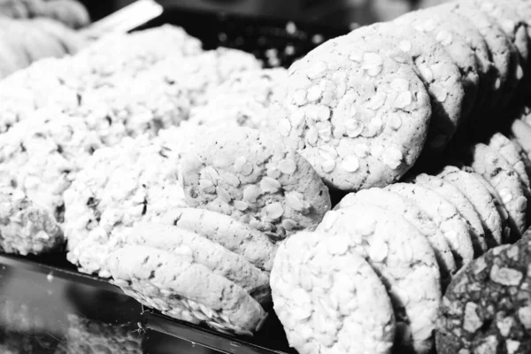 Grupo Galletas Surtidas Chip Chocolate Pasas Avena Chocolate Blanco — Foto de Stock