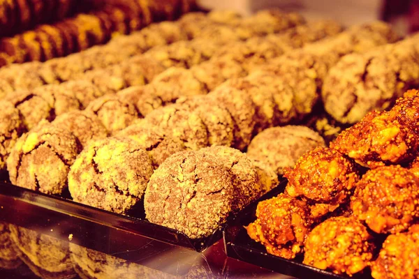 Grupo Galletas Surtidas Chip Chocolate Pasas Avena Chocolate Blanco — Foto de Stock