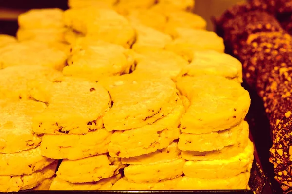 Grupo Galletas Surtidas Chip Chocolate Pasas Avena Chocolate Blanco — Foto de Stock