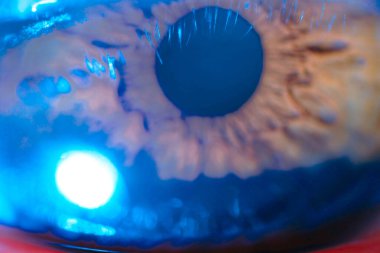 Bir insanın derin gözlerinin güzel makro yakın çekimi.