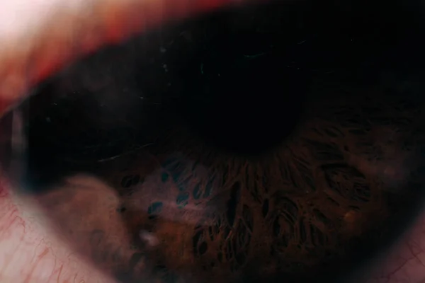 Красивий Макро Крупним Планом Знімок Глибоких Очей Людини — стокове фото