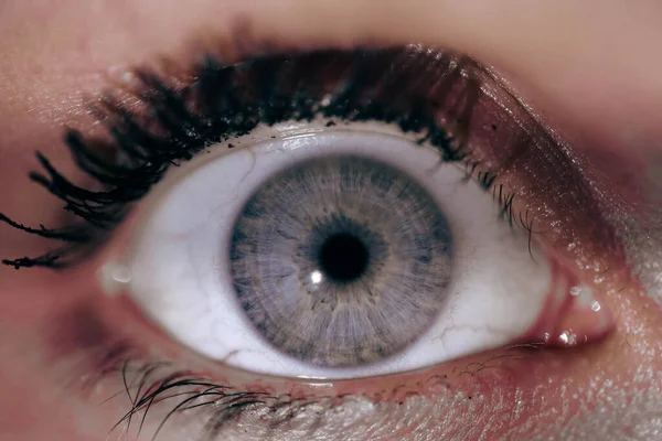 Krásné Makro Detailní Záběr Hlubokých Očí Člověka — Stock fotografie