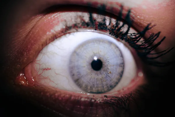 Krásné Makro Detailní Záběr Hlubokých Očí Člověka — Stock fotografie